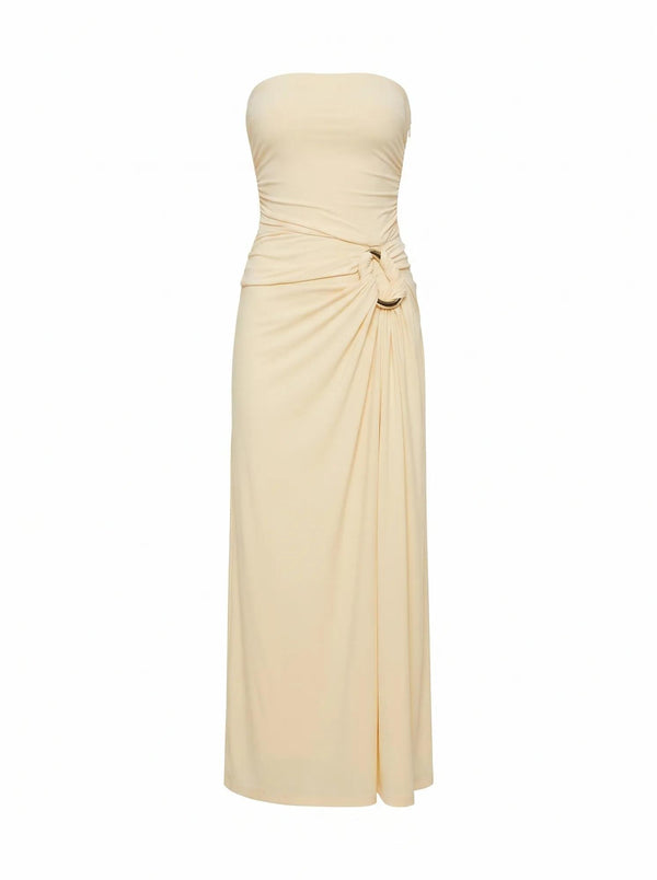 Keely Strapless Jersey Maxi Dress Spring Daffodil_mannequin