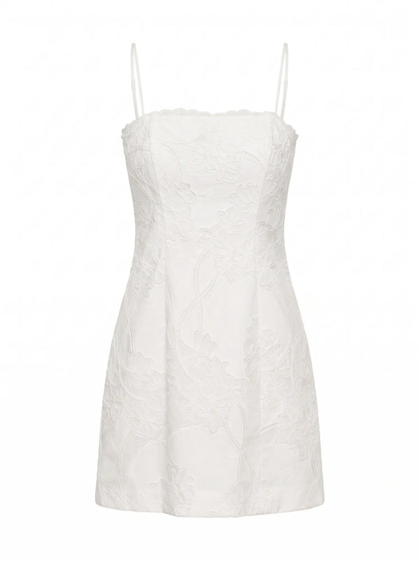 Annika All Over Lace Mini Dress Porcelain_mannequin