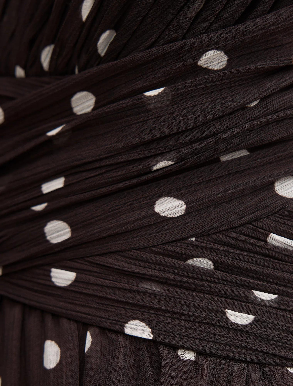 Selena Ruffle Shoulder Maxi Dress Brown Vale Spot