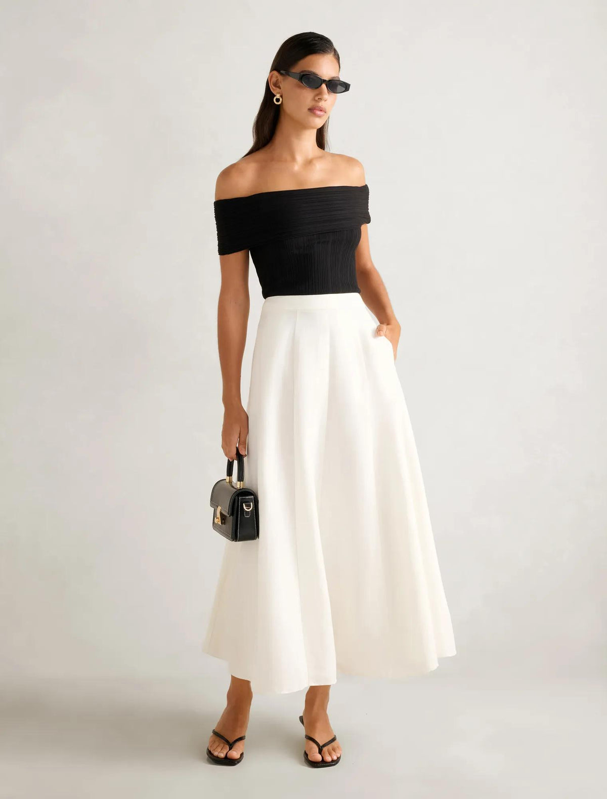 Georgina Godet Skirt Porcelain