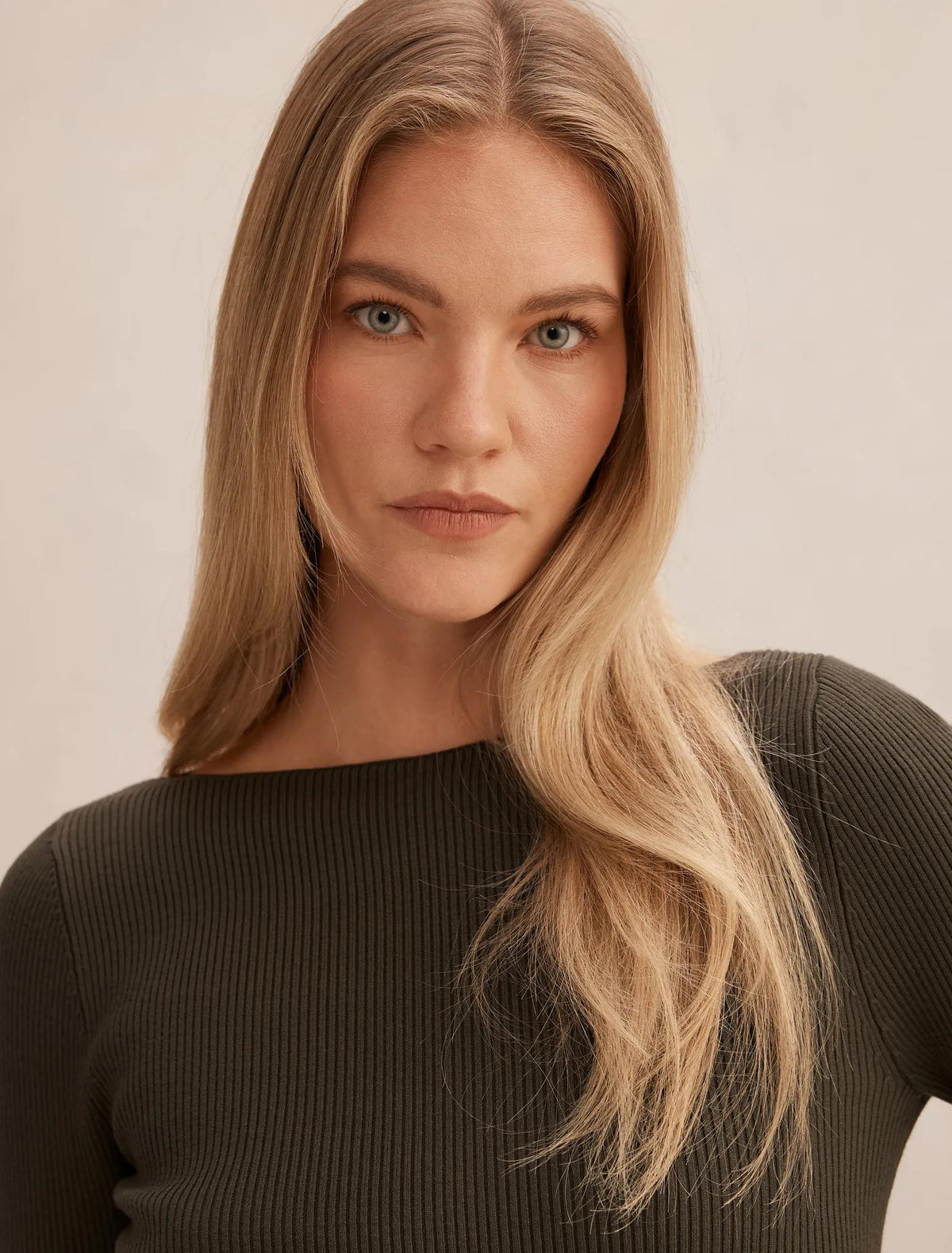 Alaia Knit Rib Top Deep Olive