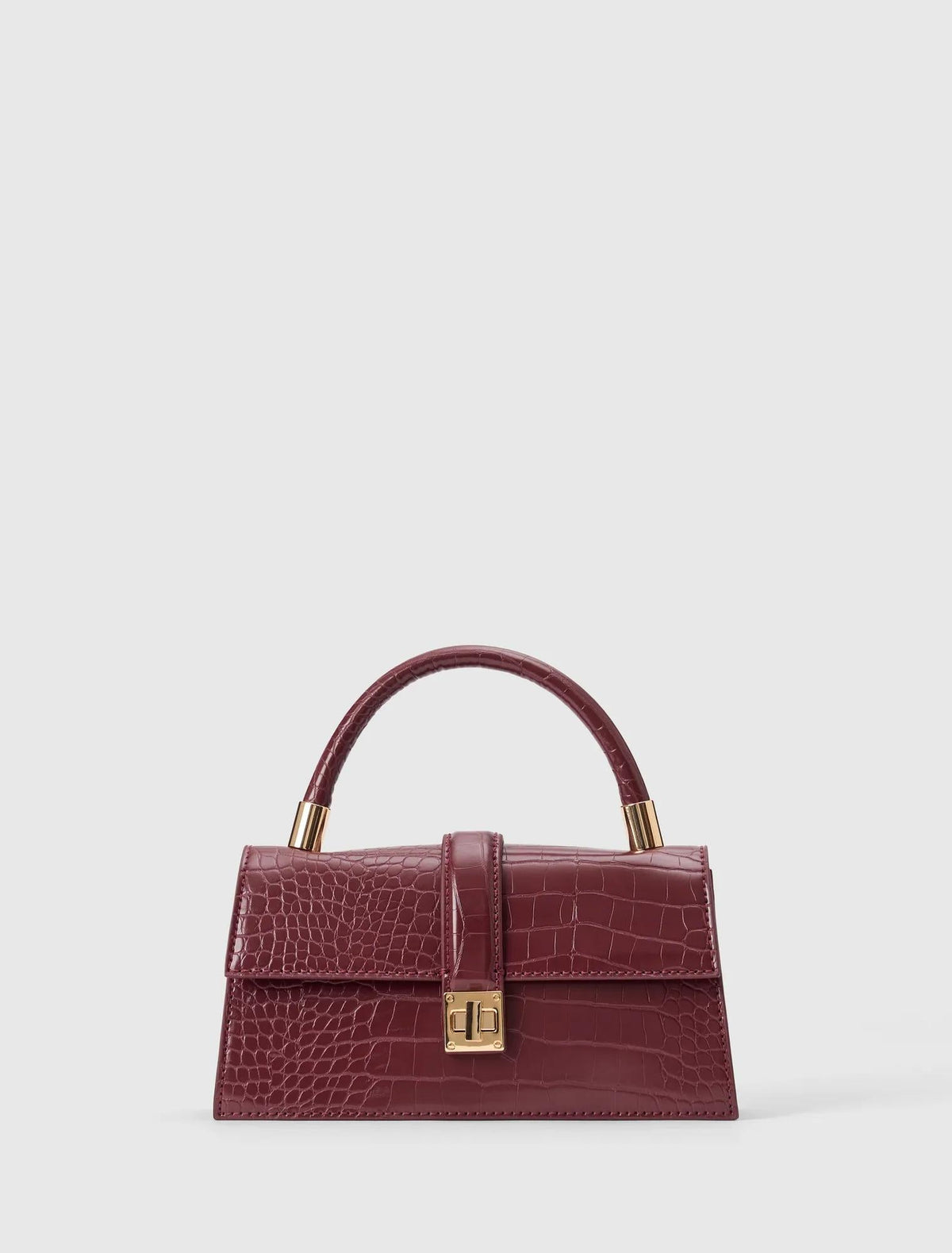Violet Lock Detail Top Handle Vintage Merlot