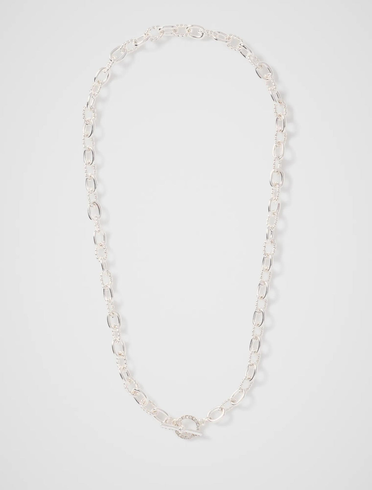 Talia T-bar Necklace Silver_mannequin