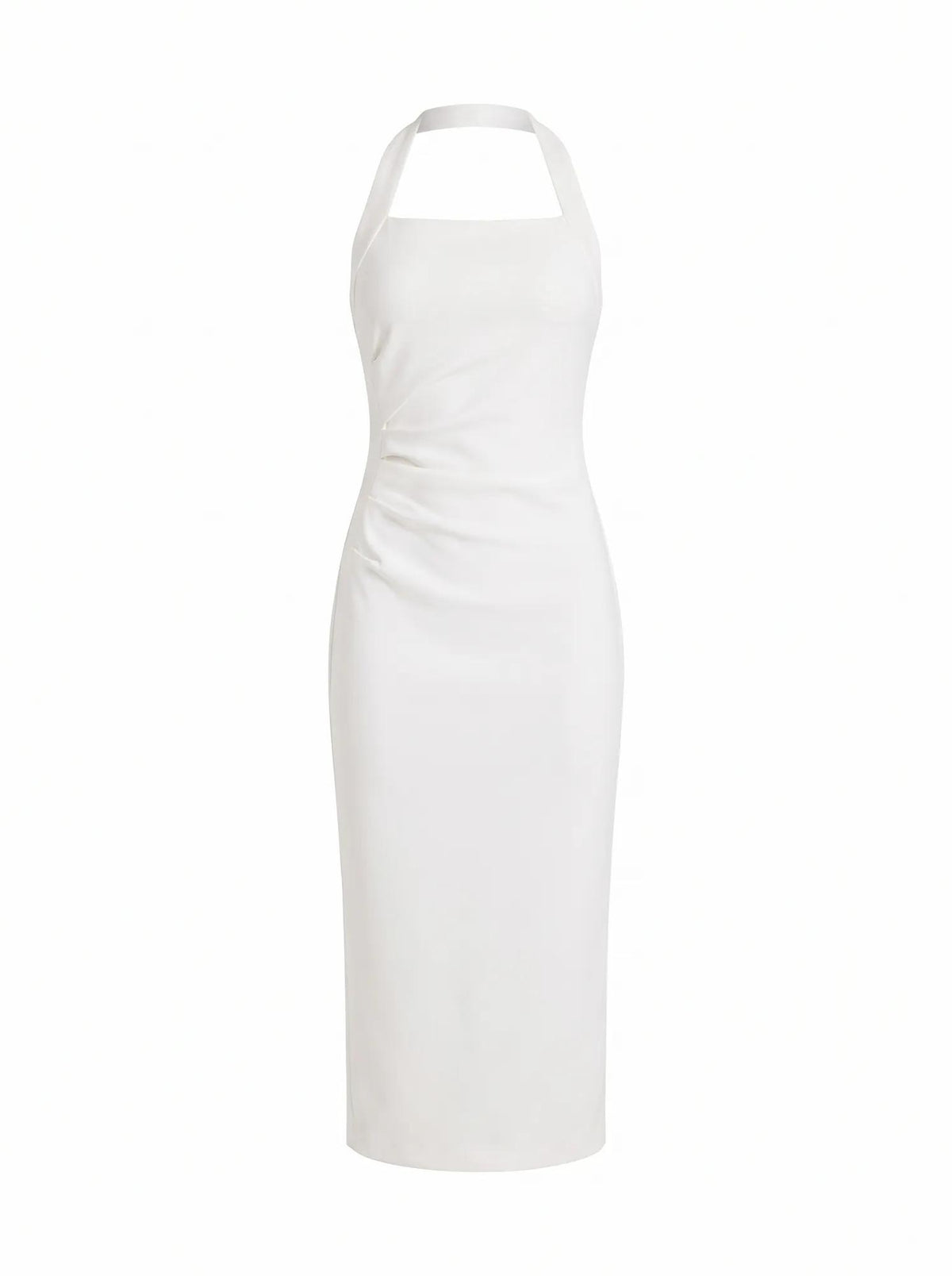 Georgie Halter Ruched Bodycon Dress Porcelain_mannequin