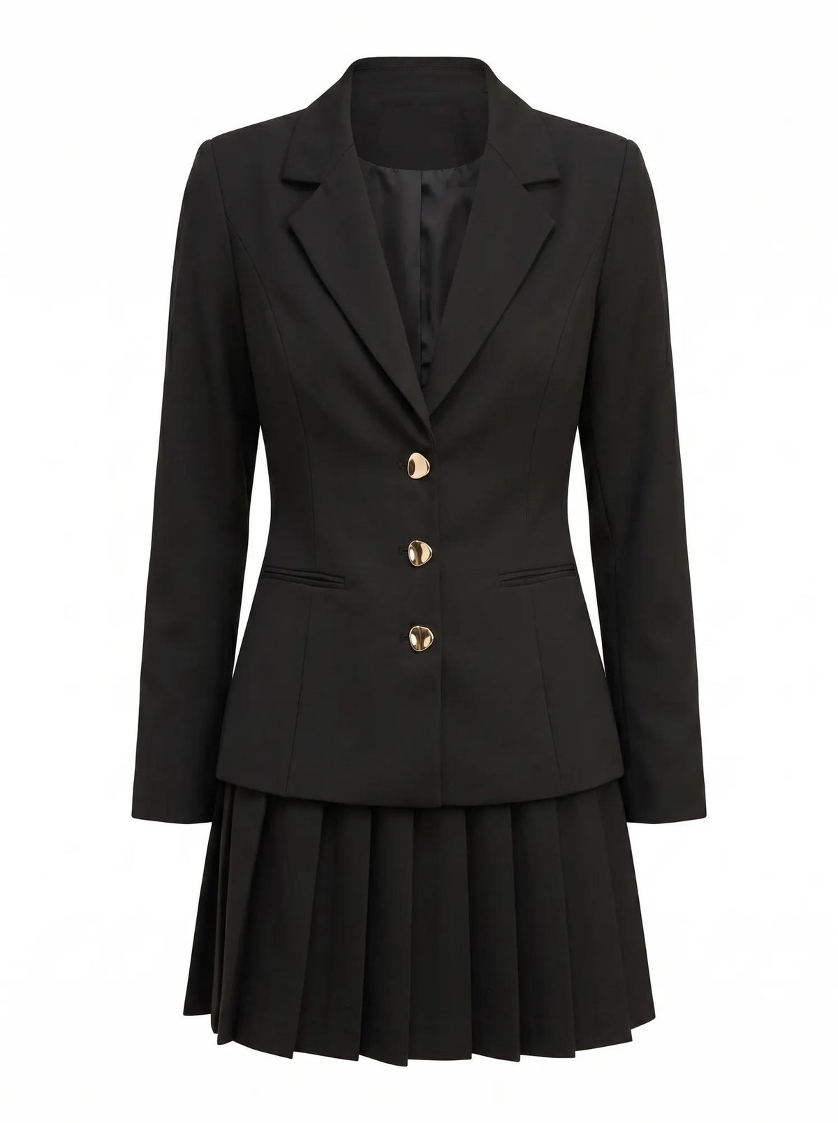 Lenora 2-in-1 Blazer Mini Dress Black_mannequin