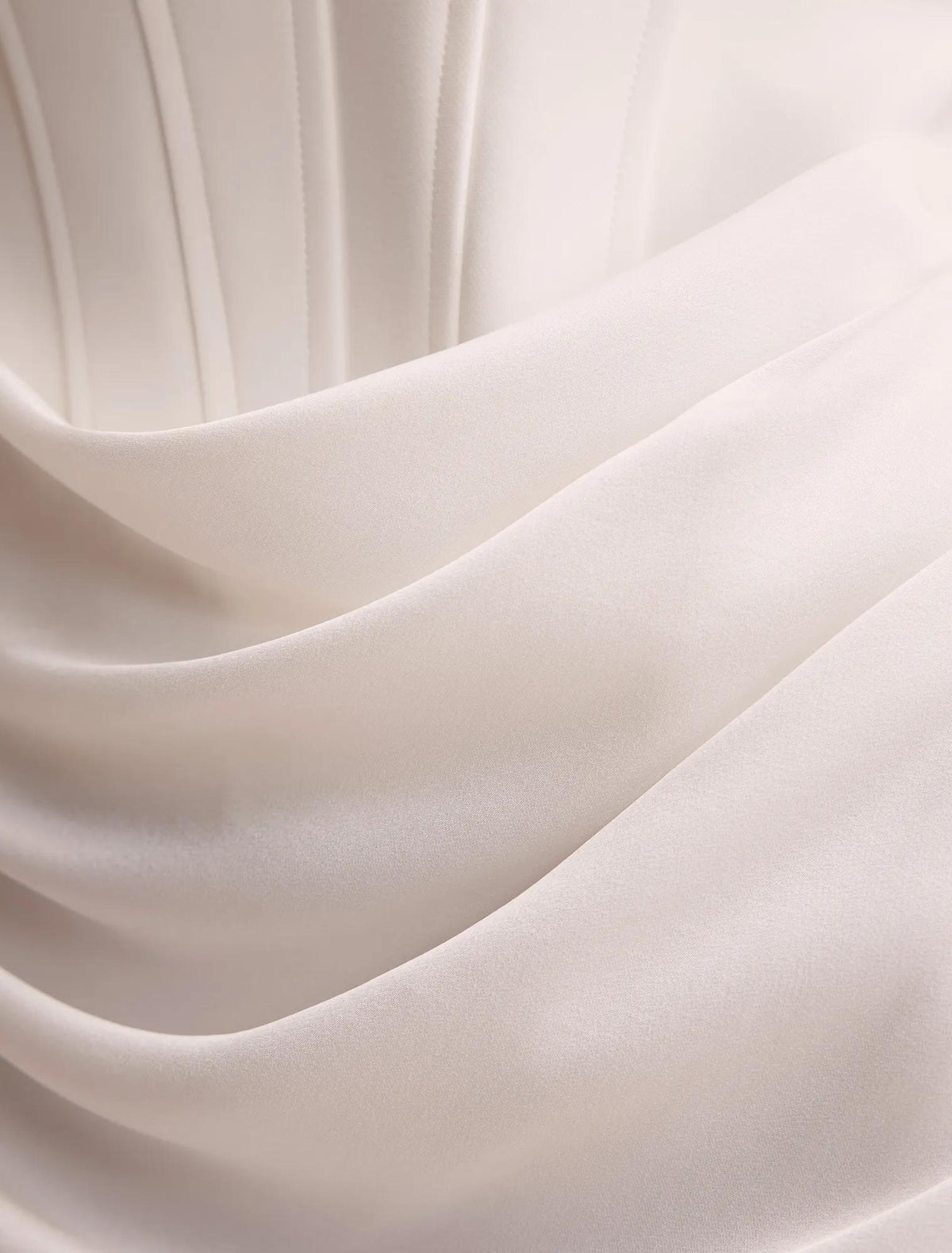 Isra Drape Strapless Maxi Dress Bridal White