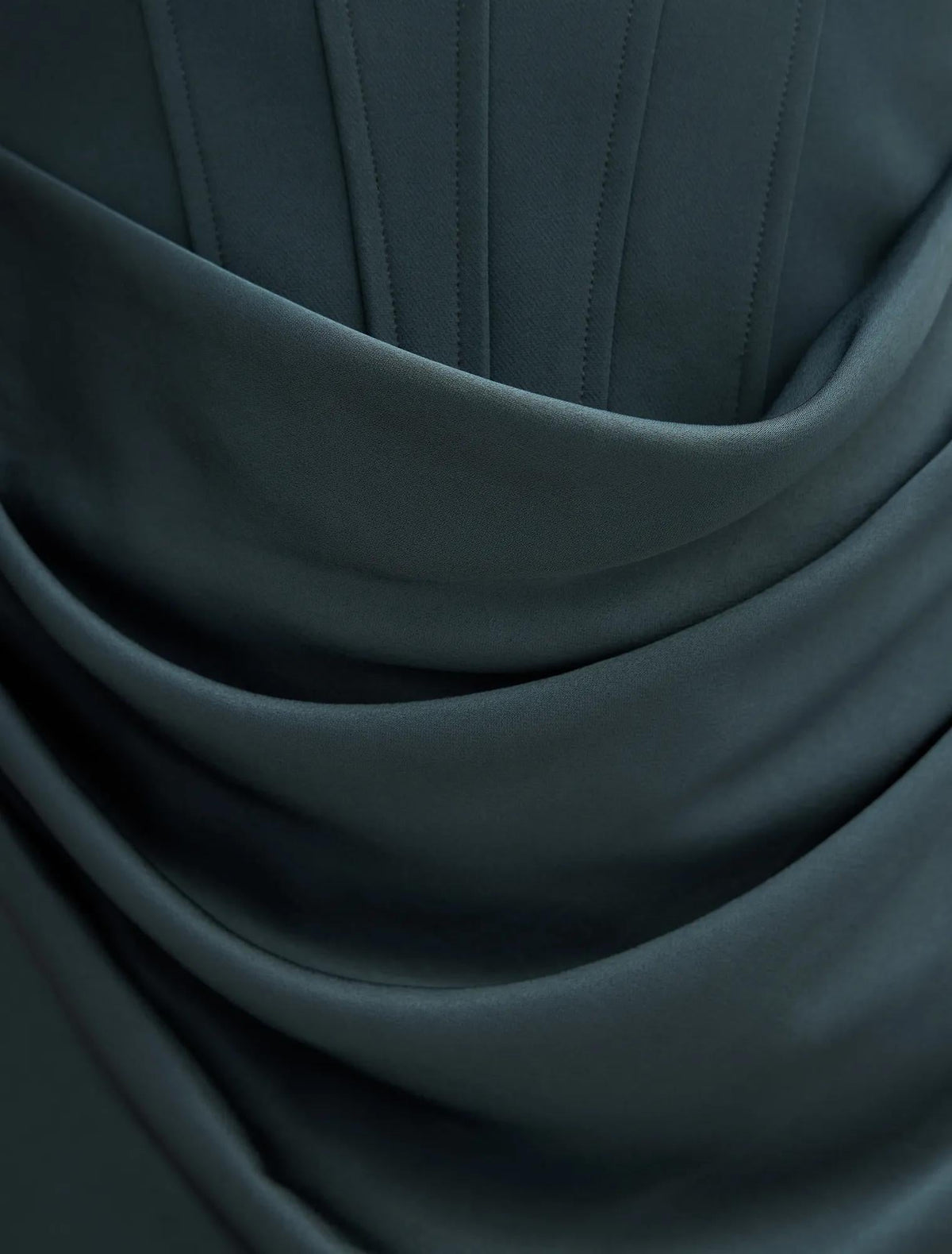 Isra Drape Strapless Maxi Dress Crystal Teal