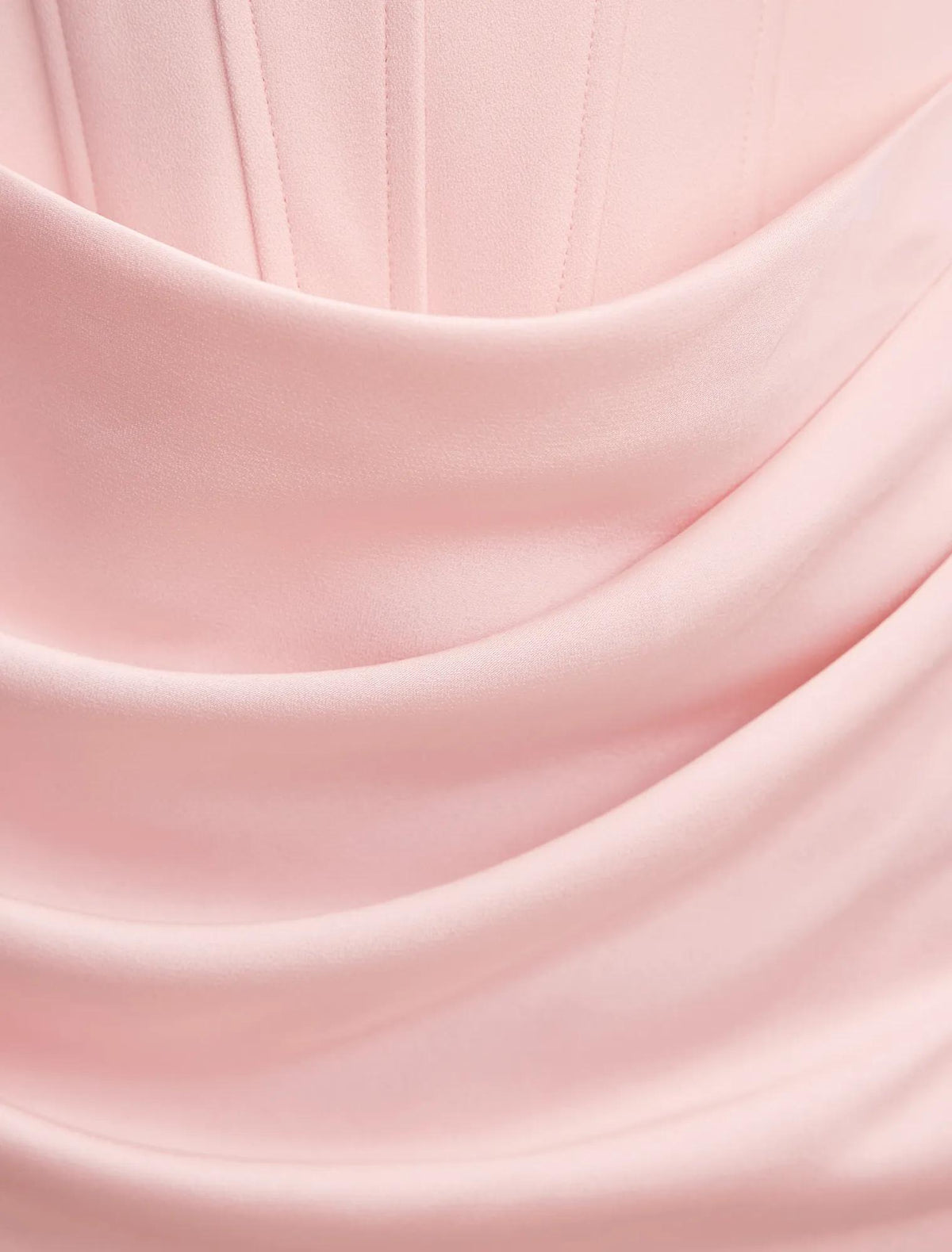Isra Drape Strapless Maxi Dress Barely Pink