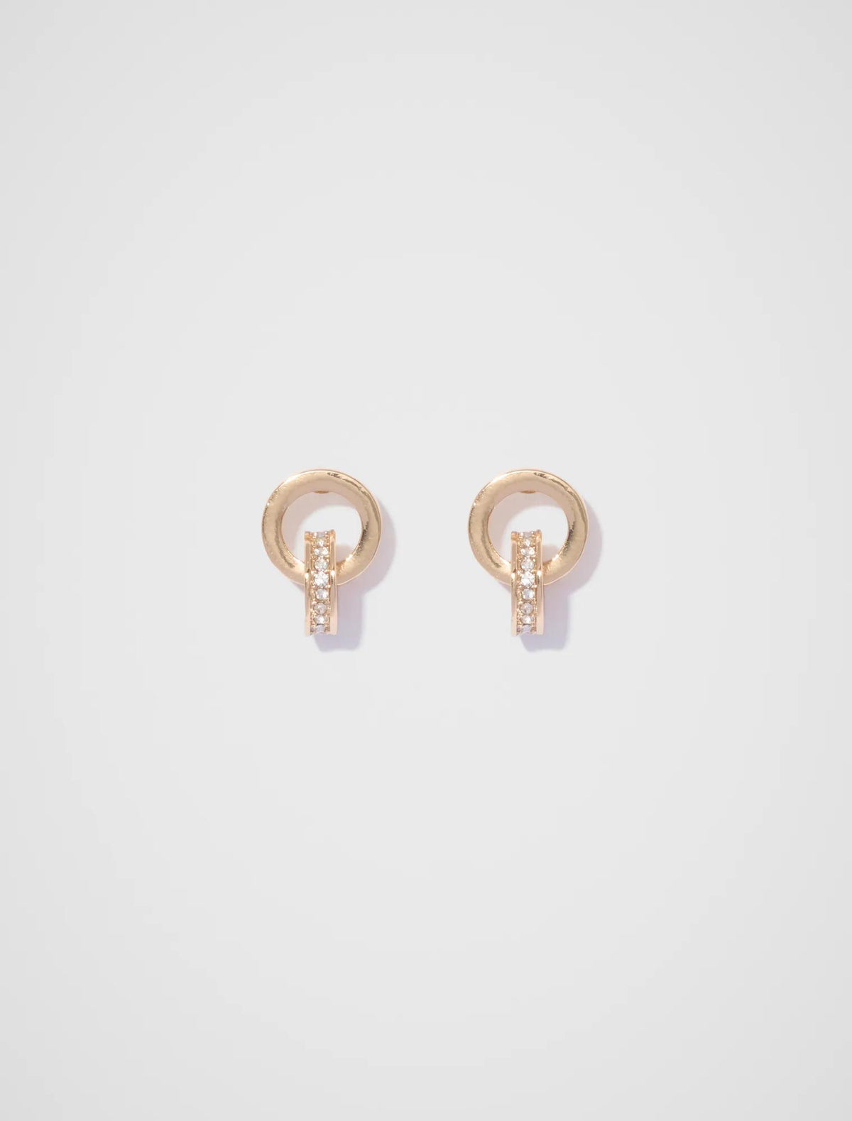 Jasmine Double Hoop Small Earrings Gold/Crystal_mannequin