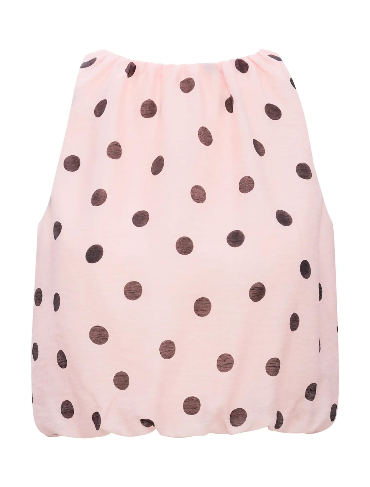 Rosella Halter Bubble Hem Top Pink Saxton Spot Co-ord_mannequin
