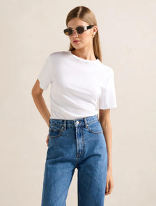 Saskia Boxy Tee Porcelain