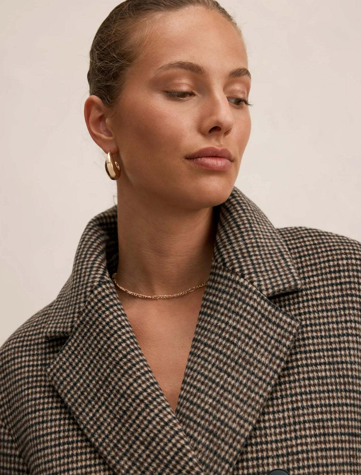Blair Check Coat Winter Brown Check