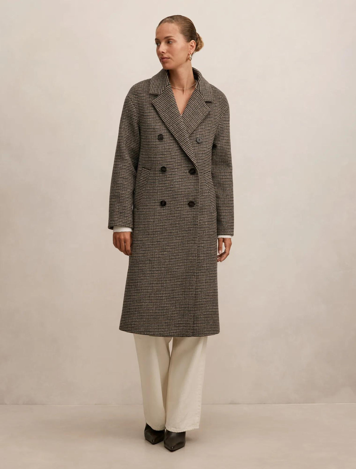 Blair Check Coat Winter Brown Check