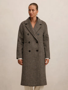 Blair Check Coat Winter Brown Check