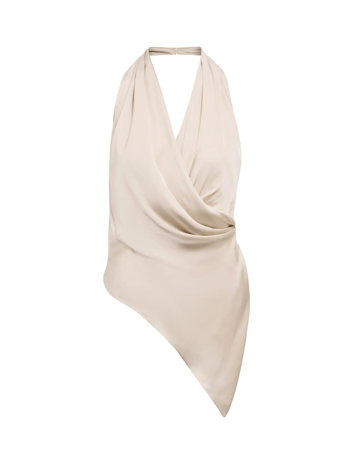 Isabella Drape Detail Top Champagne_mannequin