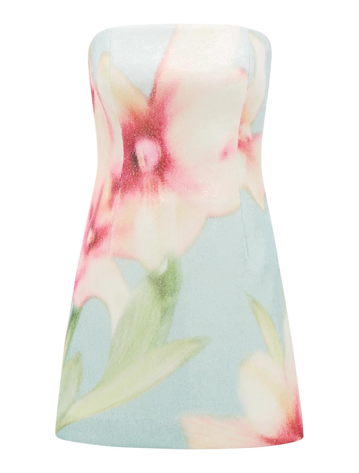 Ria Strapless Sequin Mini Dress Capella Floral_mannequin