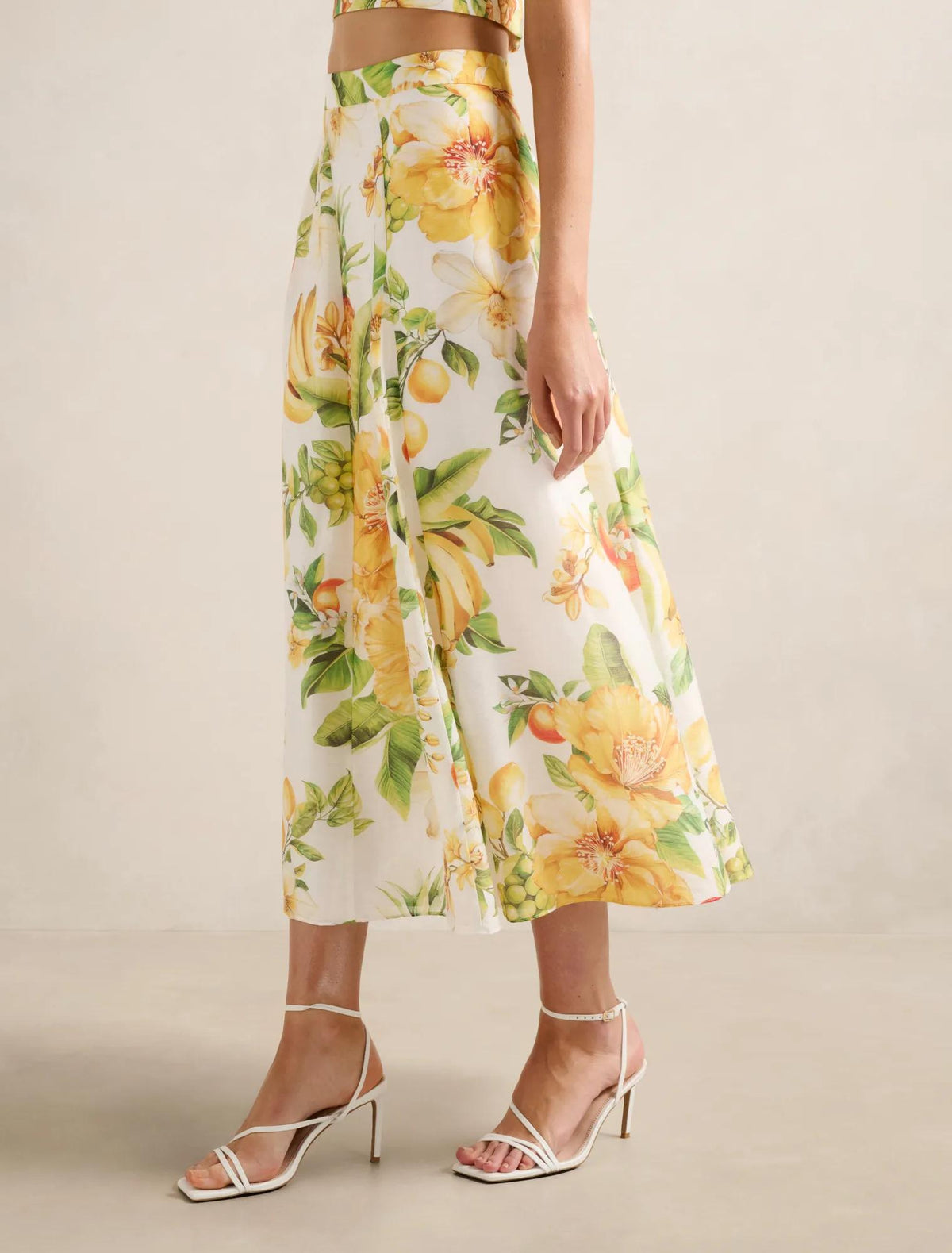 Alina Circle Midi Skirt Domenica Floral Co-ord