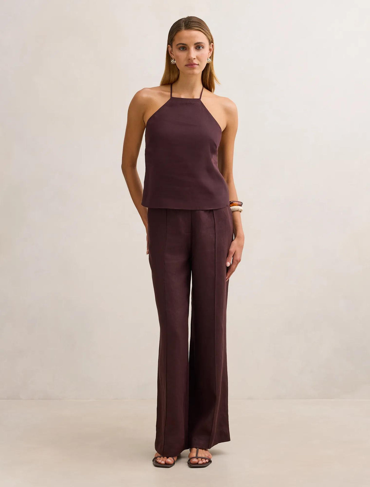 Hallie Halter Top Dark Chocolate