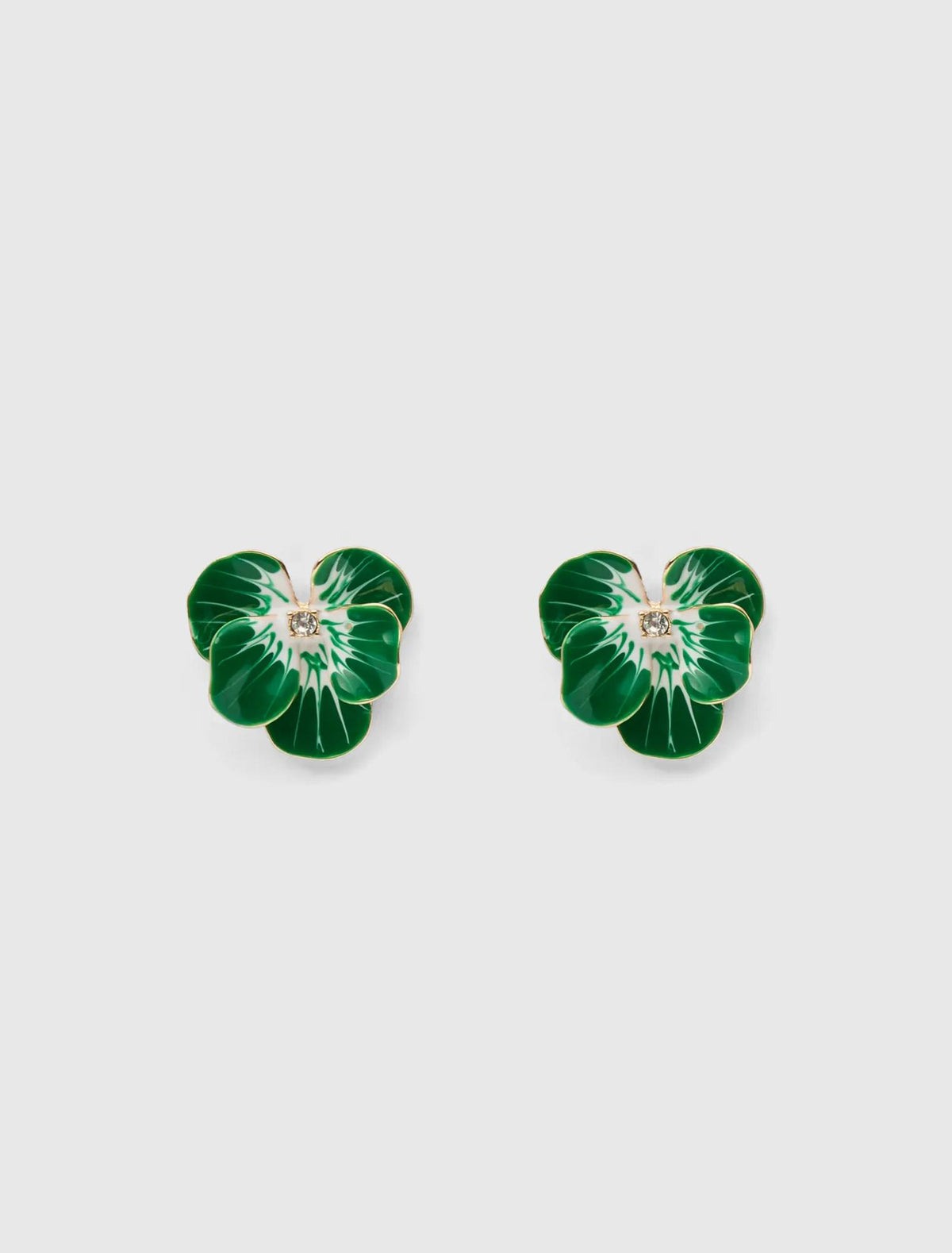 Isobel Pretty Flower Earrings Olive_mannequin