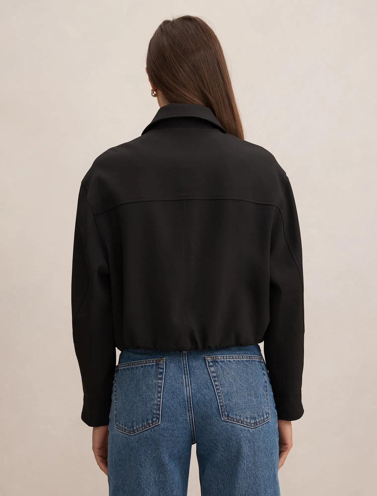 Alexia Top Collar Jacket Black