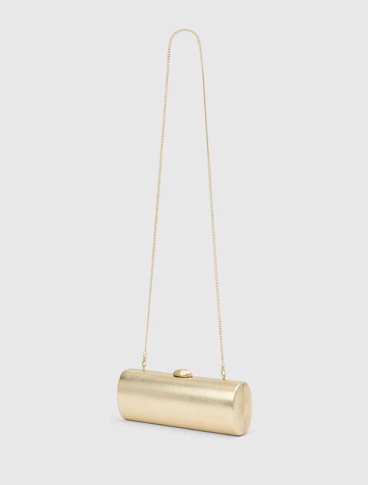 Adeline East West Hardcase Clutch Gold_mannequin
