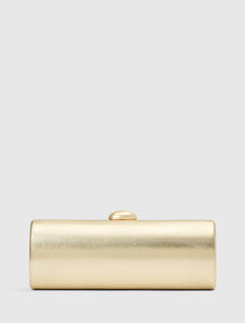 Adeline East West Hardcase Clutch Gold_mannequin