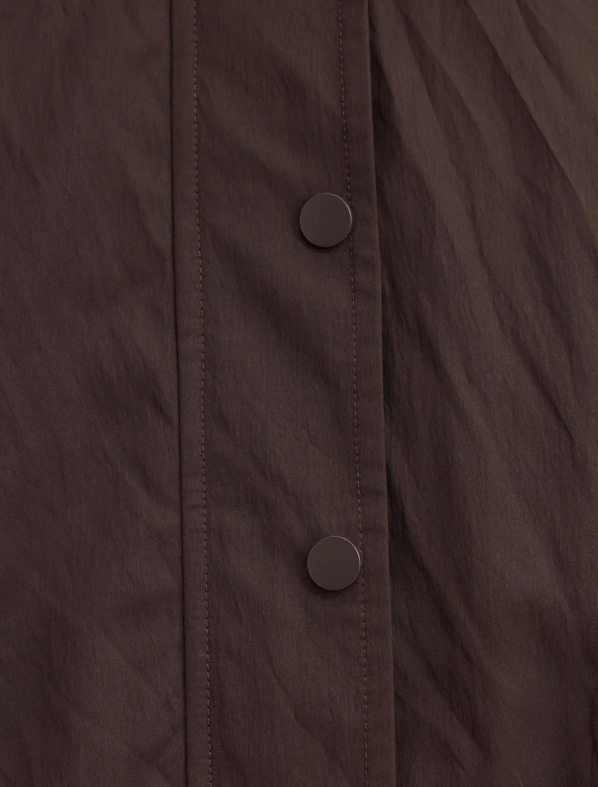 Eliza Funnel Neck Windbreaker Jacket Chocolate