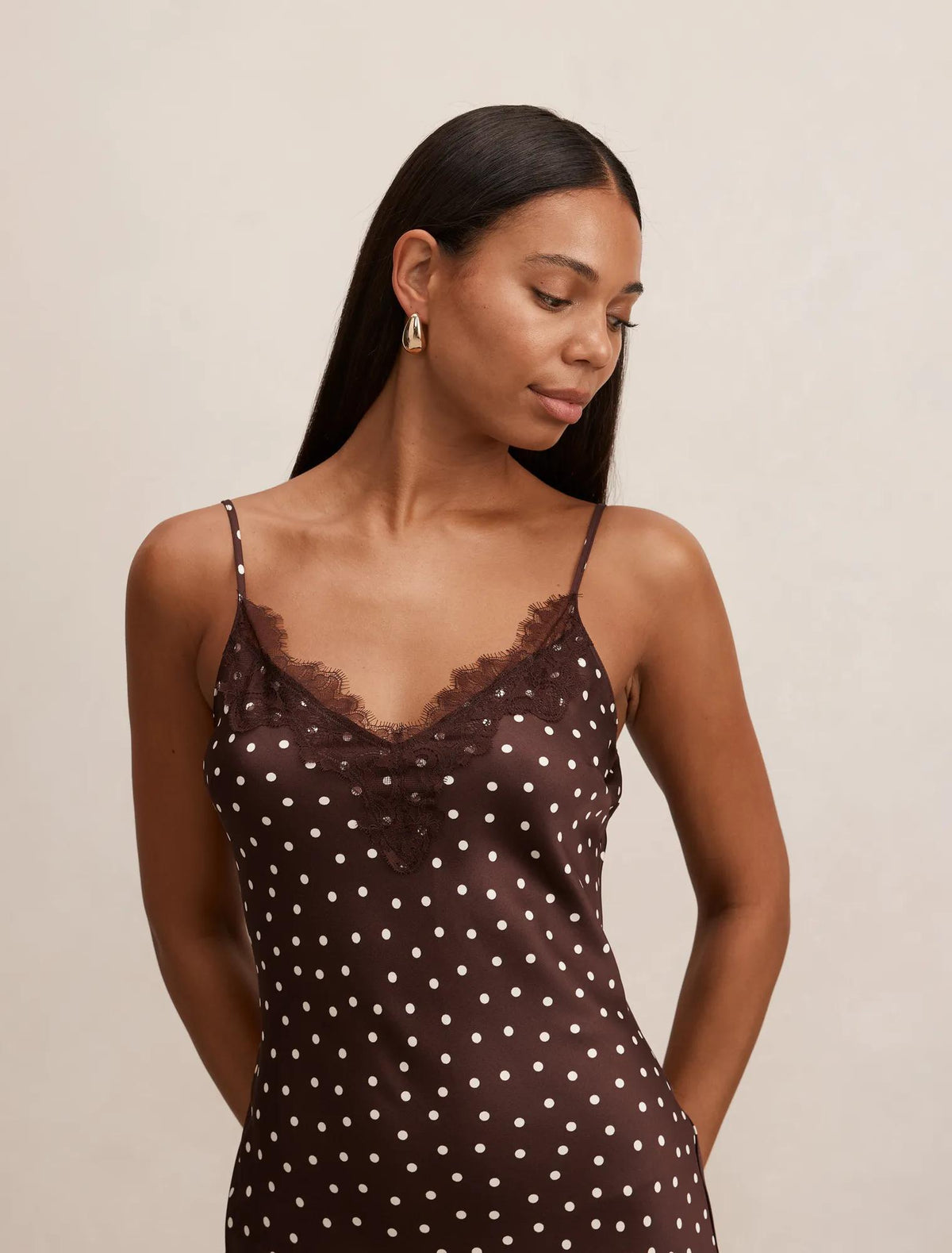 Jess Lace Trim Midi Dress Jaya Spot