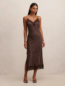 Jess Lace Trim Midi Dress Jaya Spot