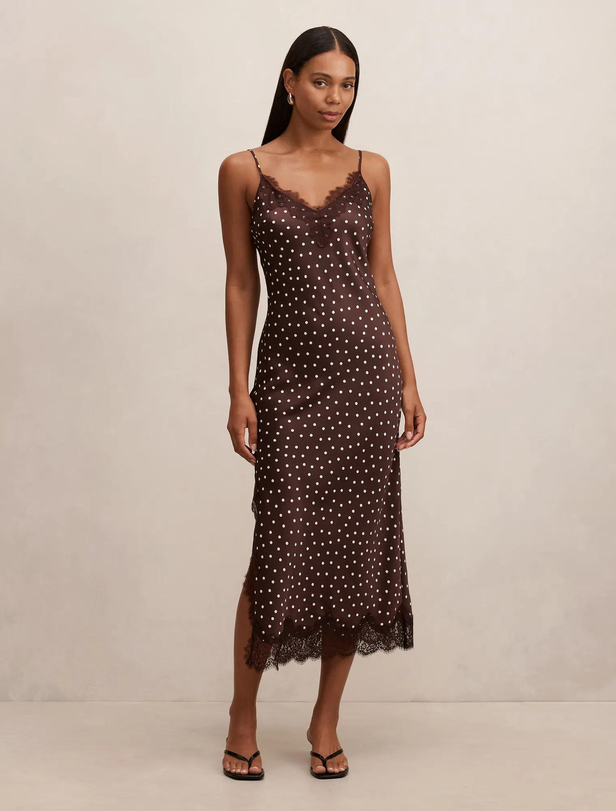 Jess Lace Trim Midi Dress Jaya Spot