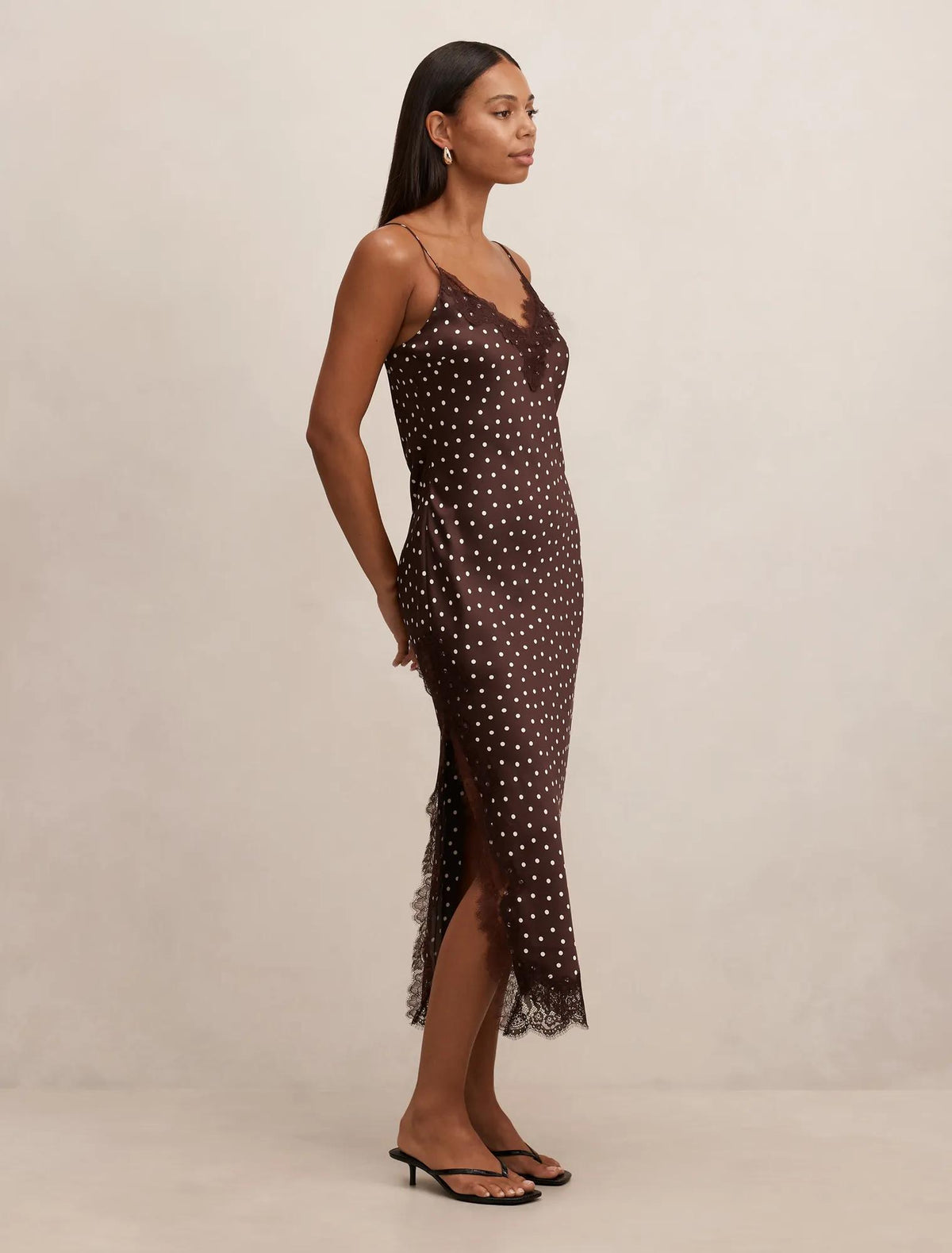 Jess Lace Trim Midi Dress Jaya Spot