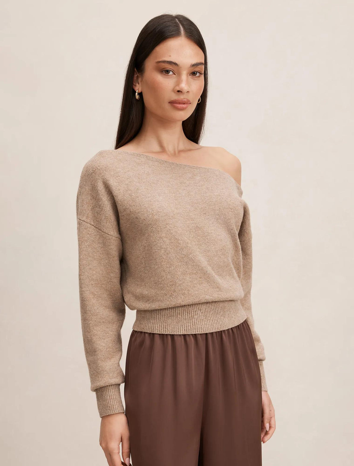 Emerson Asymmetric Sweater Mocha