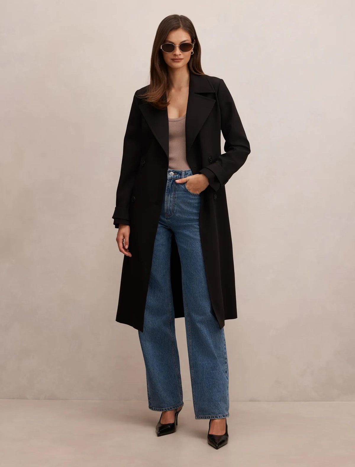 Lilah Trench Coat Black