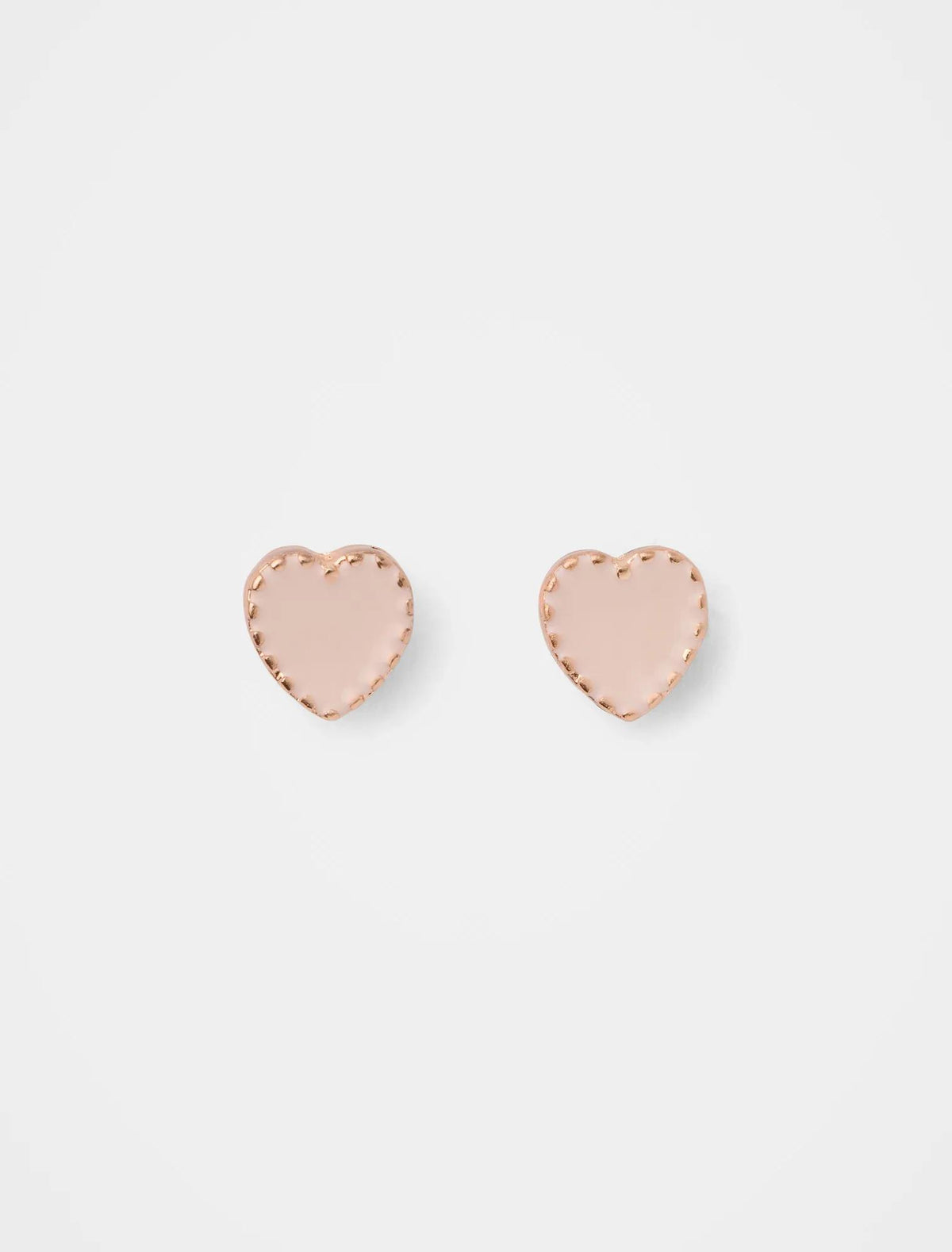 Harlie Heart Earrings Pink_mannequin