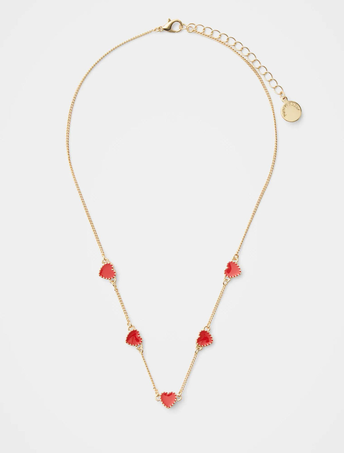 Harlie Heart Necklace Red_mannequin