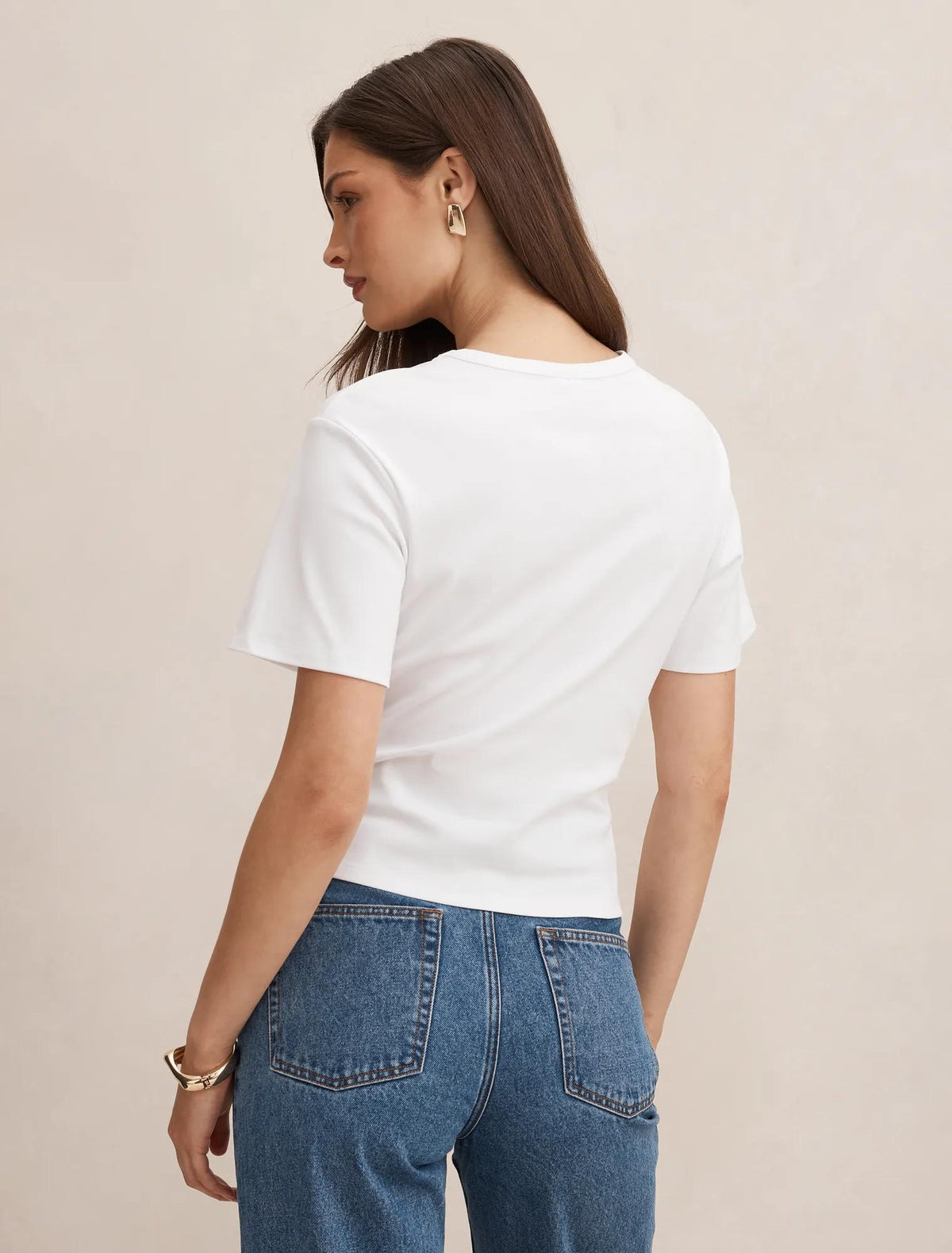 Lani Hardware Detail Tee Porcelain
