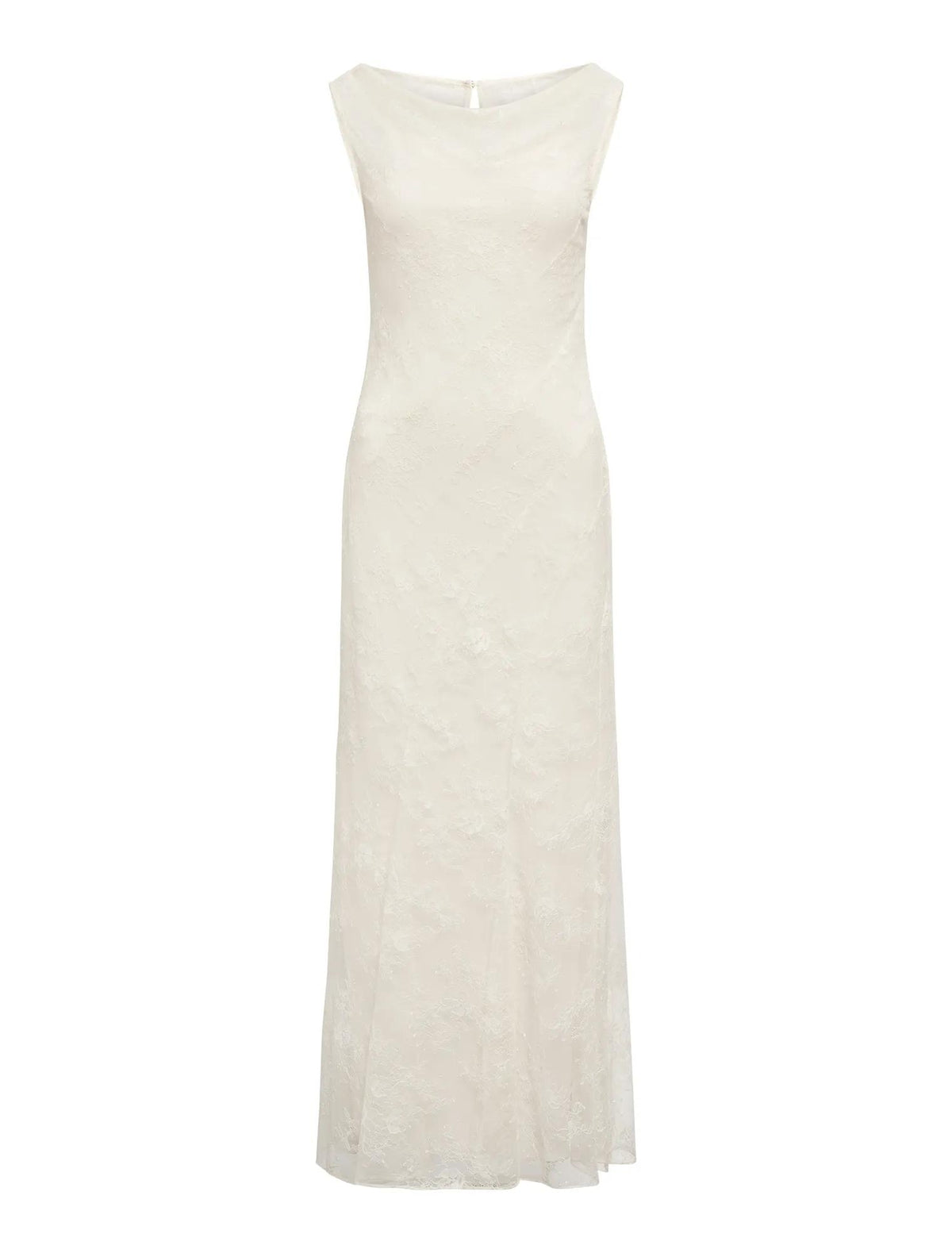 Jenna Panelled Lace Dress Ecru_mannequin