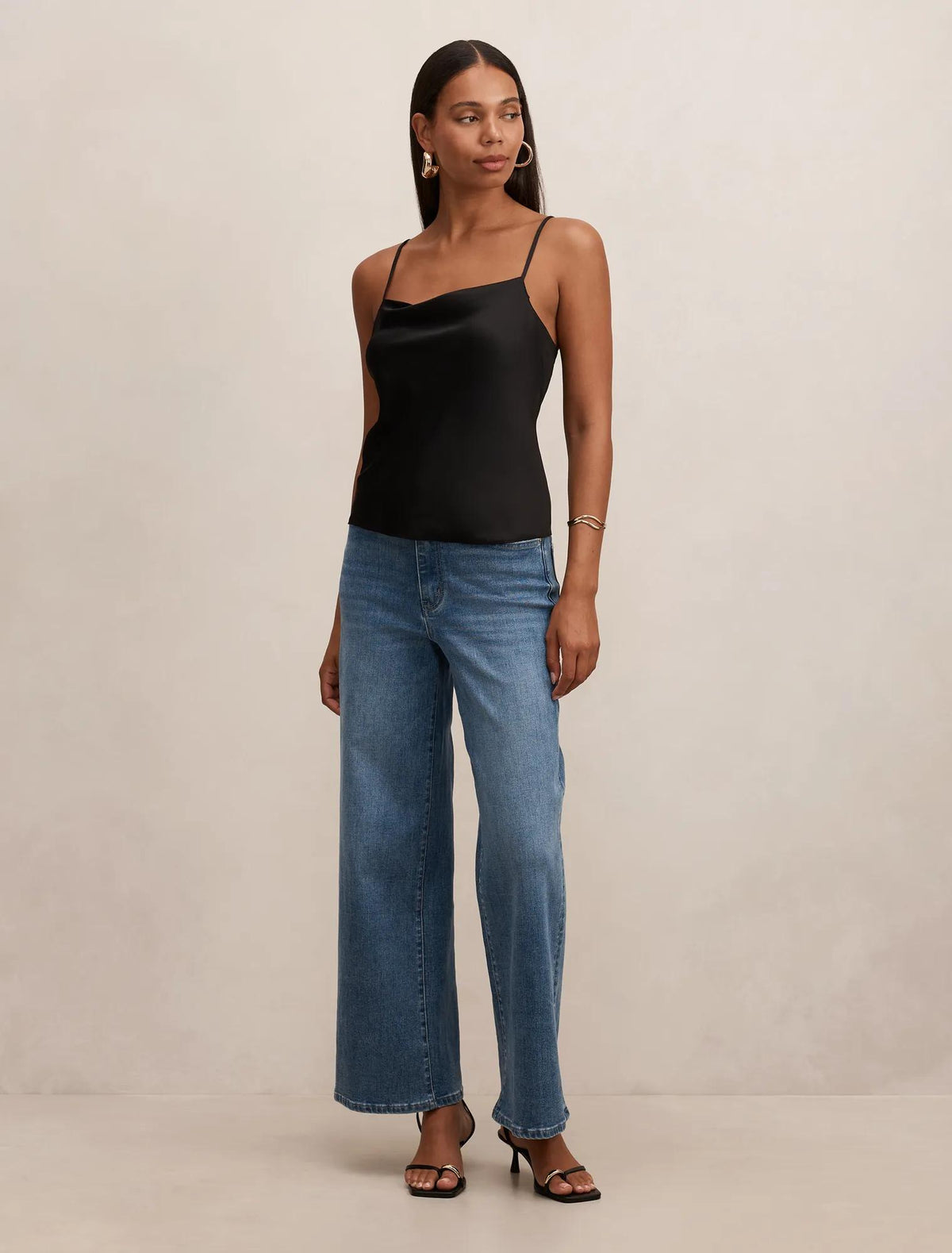 Tamsyn Satin Cami Black