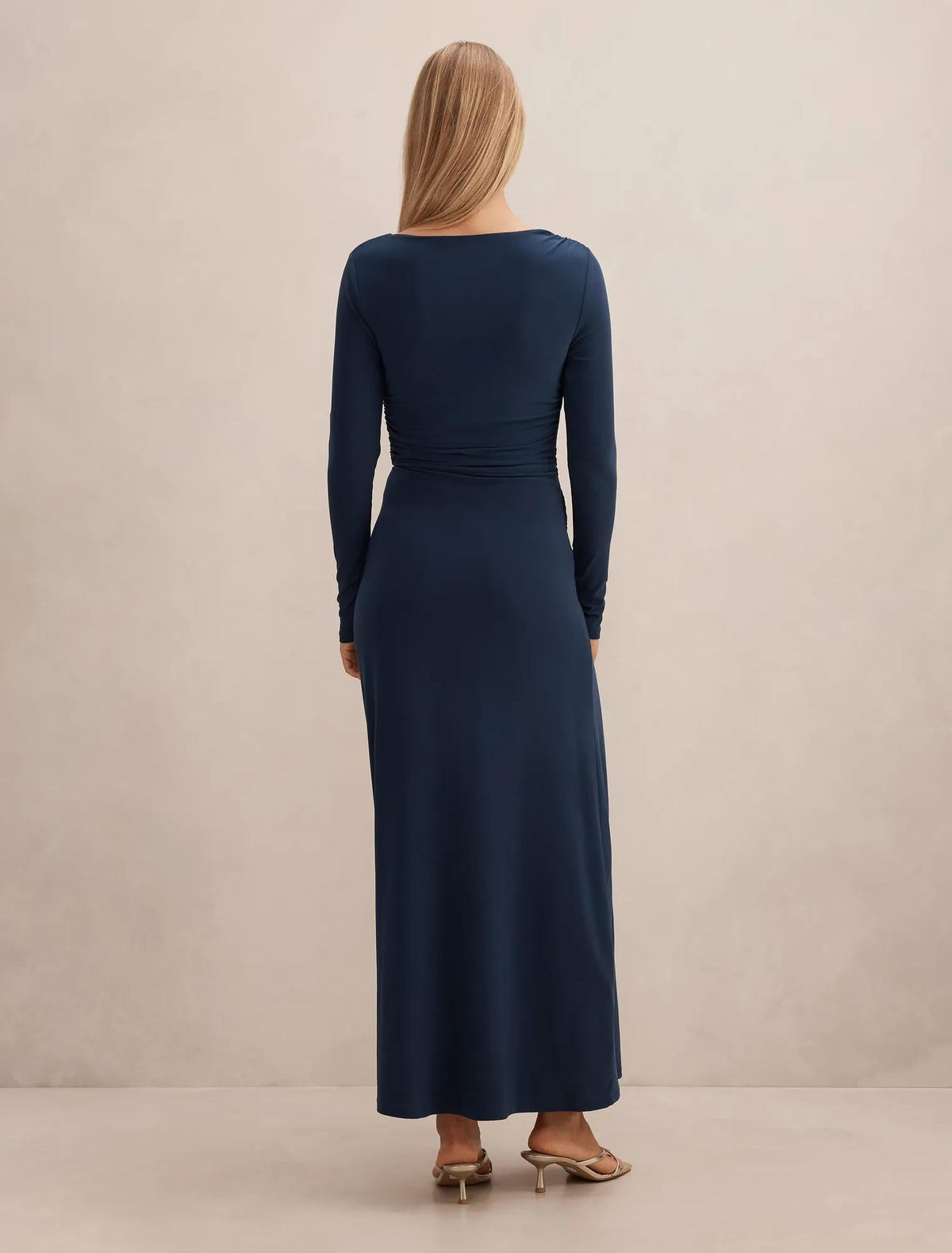Kingsley Hardware Jersey Midi Dress Evening Navy