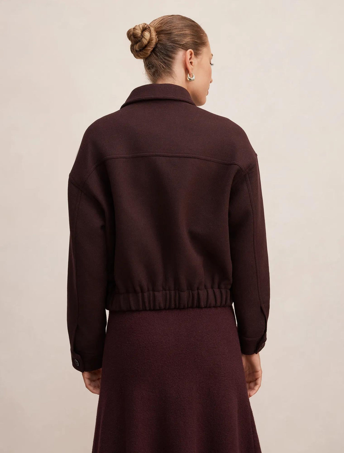 Ariana Patch Pocket Jacket Berry