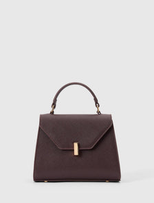 Mietta Lock Top Handle Bag Chocolate