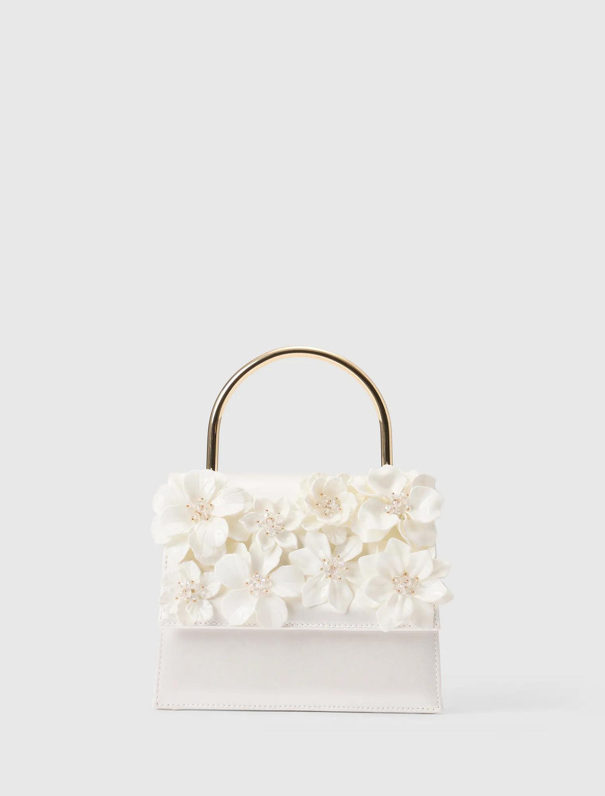 Fifi Flower Top Handle Bag Ivory_mannequin