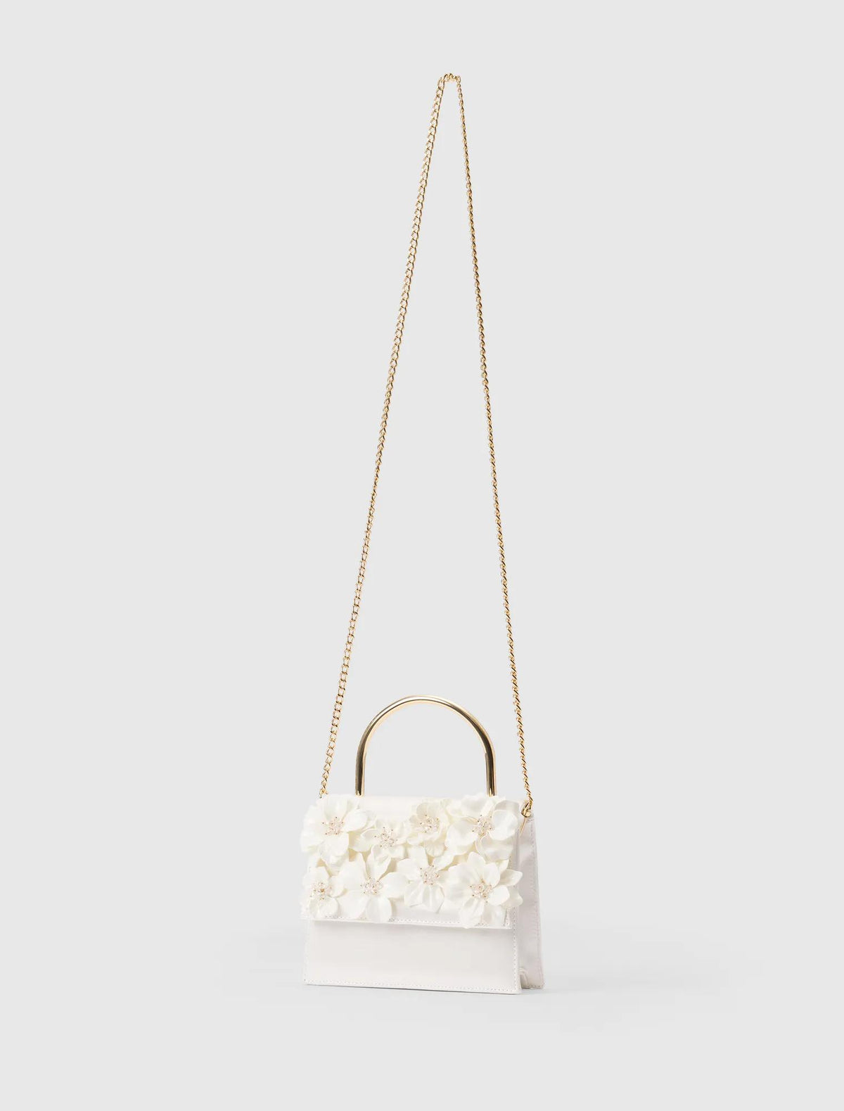 Fifi Flower Top Handle Bag Ivory_mannequin