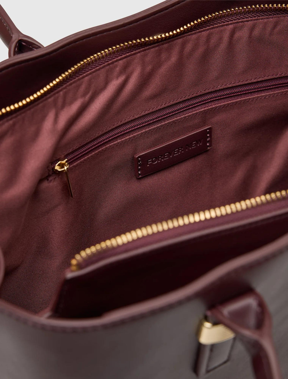 Kate Laptop Metal Detail Tote Bag Vintage Merlot
