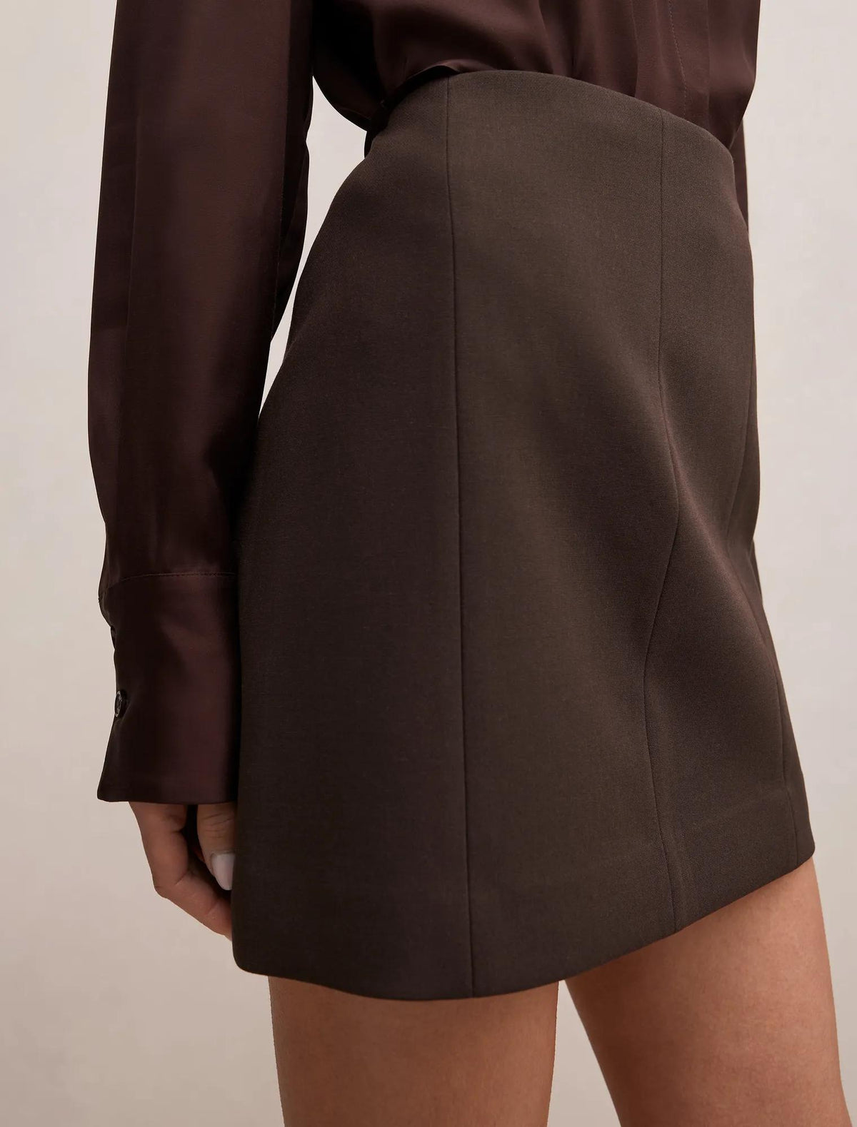 Andie Mini Skirt Bitter Chocolate Set