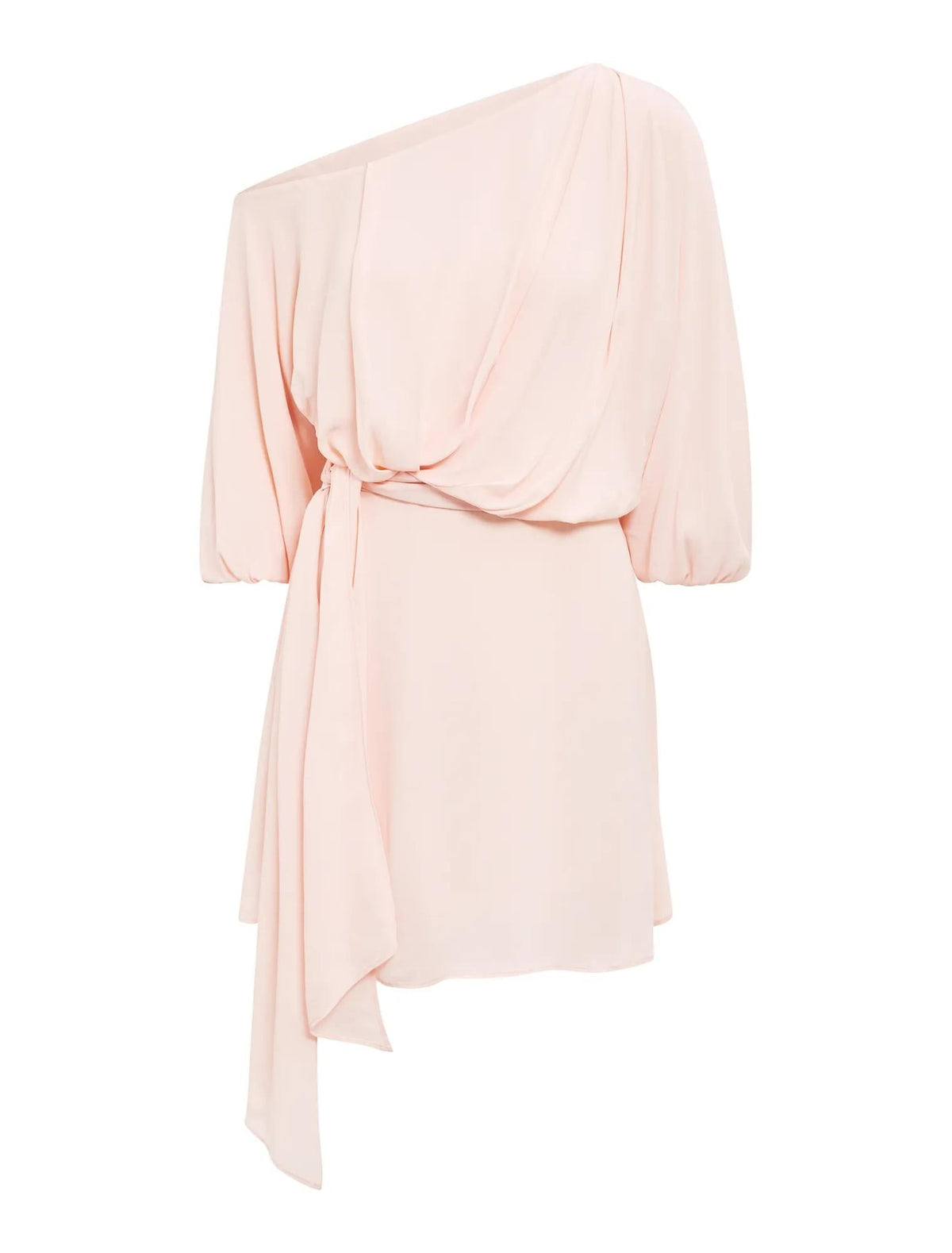 Sammy Tipped Draped Mini Dress Rosewater