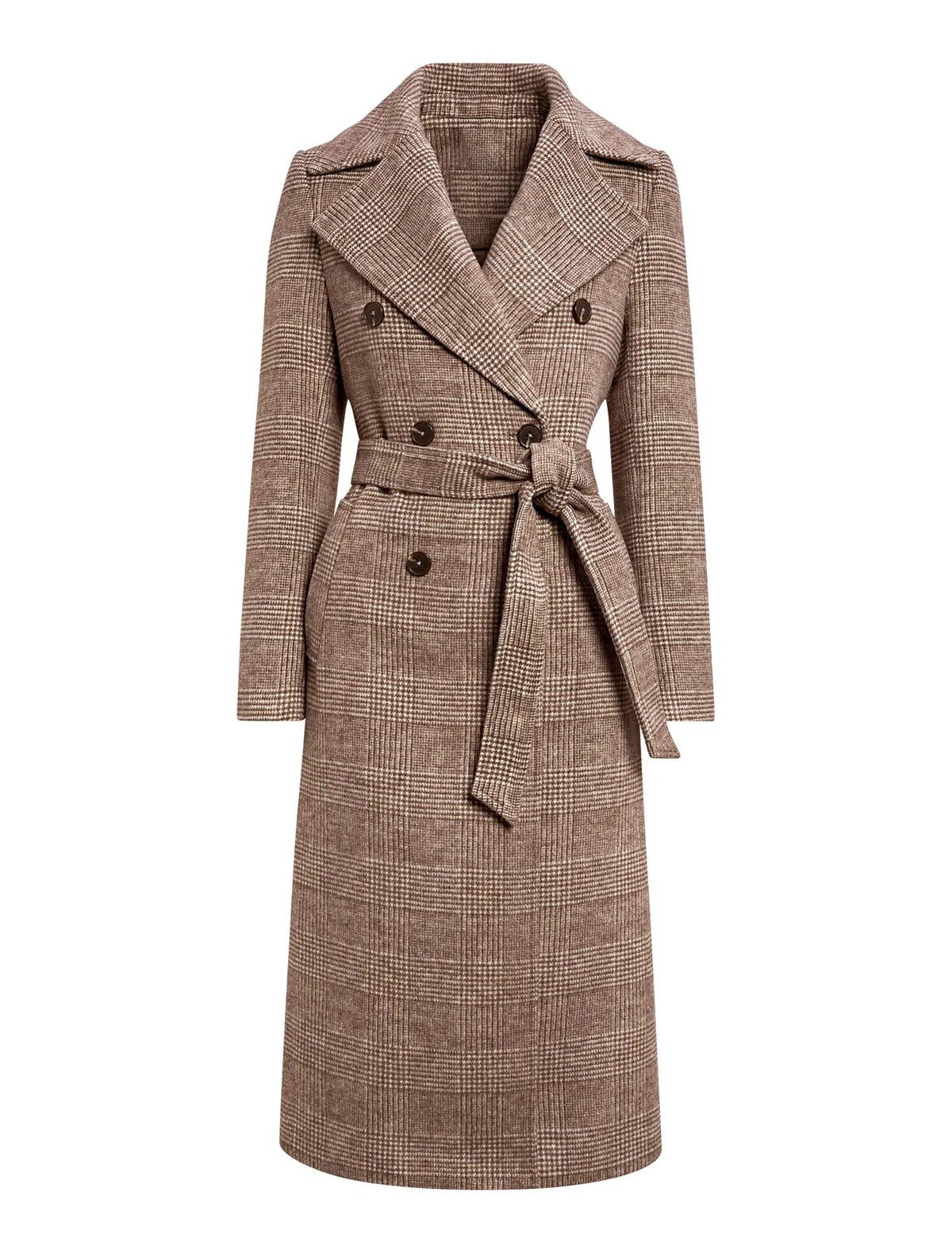 Charlie Check Coat Mid Brown Check Set_mannequin
