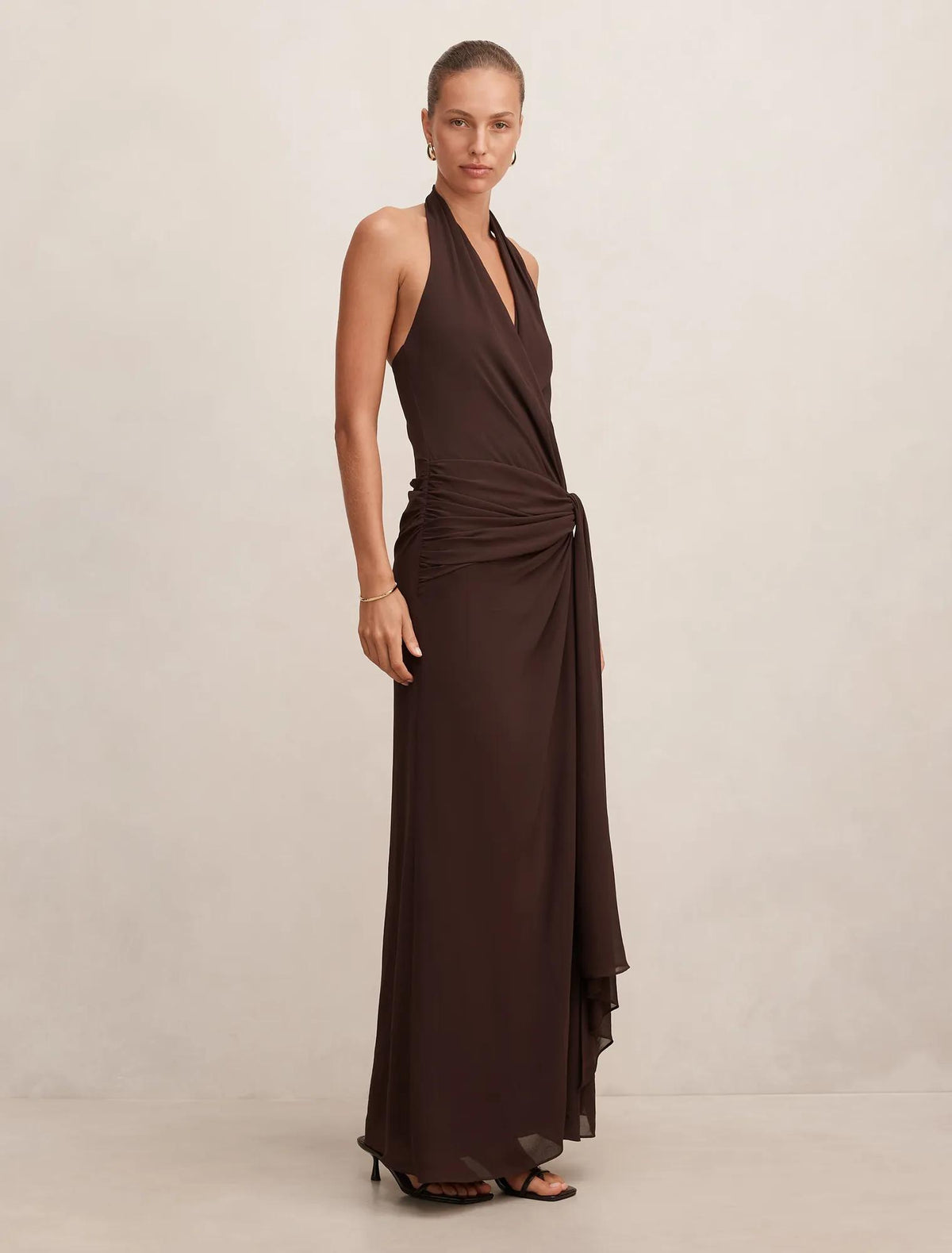 Cartia Wrap Maxi Dress Freckle
