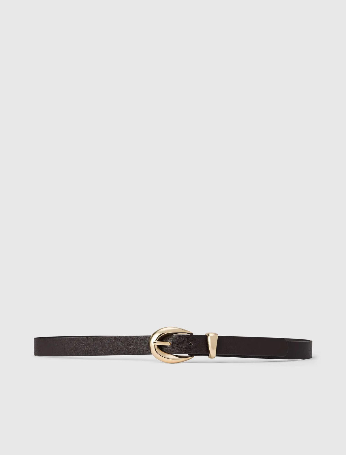 Bella Curve Buckle Belt Chocolate