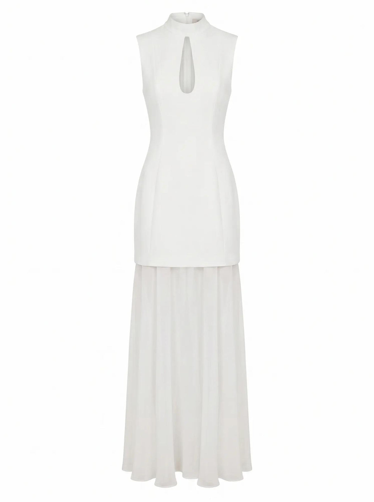 Pearl High Neck Underlay Dress Porcelain_mannequin